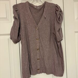 Vila Milano Lilac Bubble Short Sleeve Size 1X Cardigan